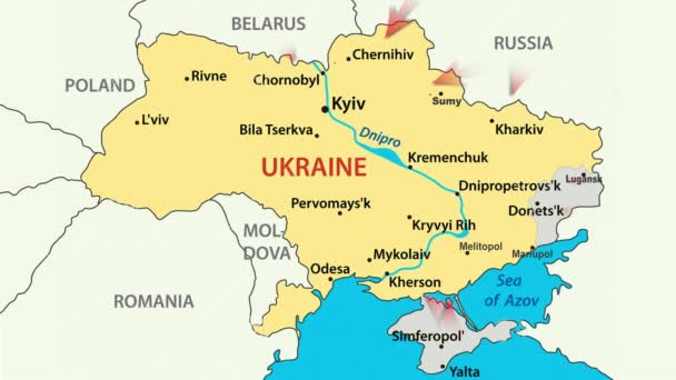 Kriget i Ukraina — Stockvideo