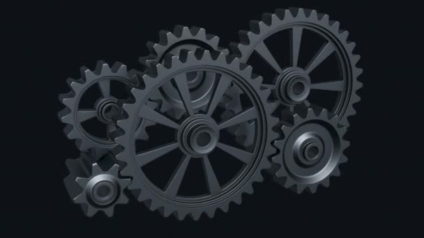 Cogs and gear rotating — 图库视频影像