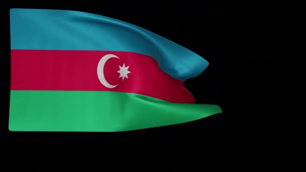 Azerbajdzjans nationella flagga — Stockvideo