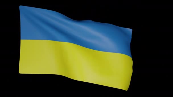 Bandera nacional de Ucrania — Vídeos de Stock