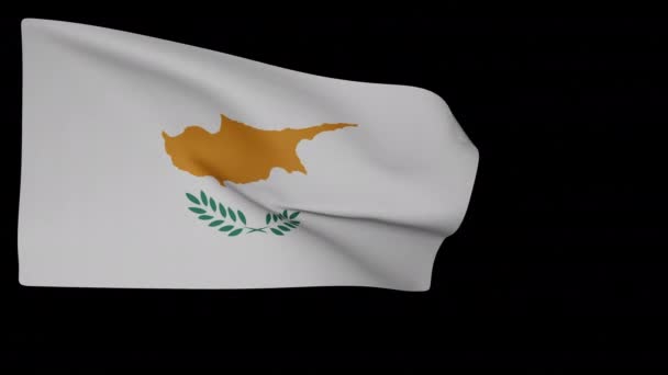 Cyperns nationella flagga — Stockvideo
