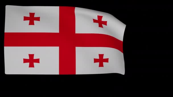 Georgiens nationella flagga — Stockvideo