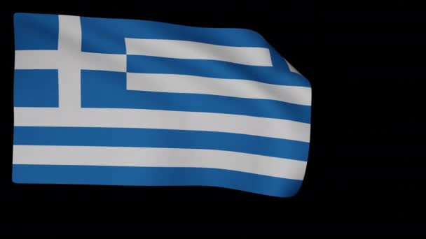 Greklands nationella flagga — Stockvideo