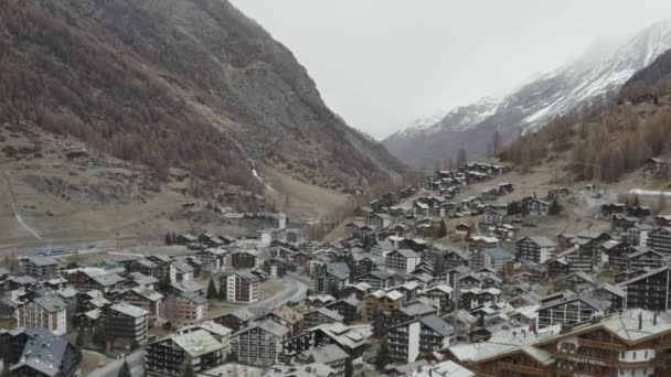 Zermatt Légi Kilátása Svájcban Ősszel — Stock videók