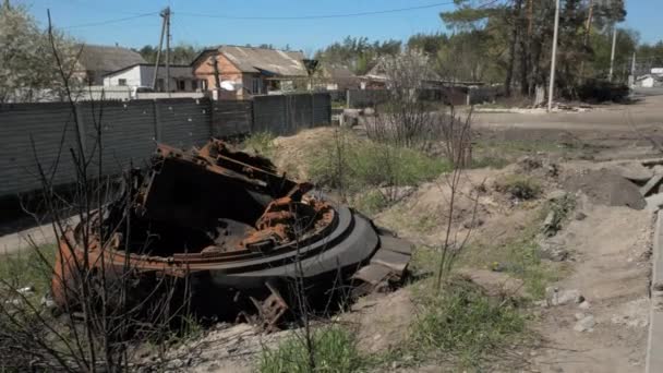 Kyiv Yakınlarında Ukrayna Askerleriyle Yapılan Bir Savaş Sonucunda Rus Ordusunun — Stok video