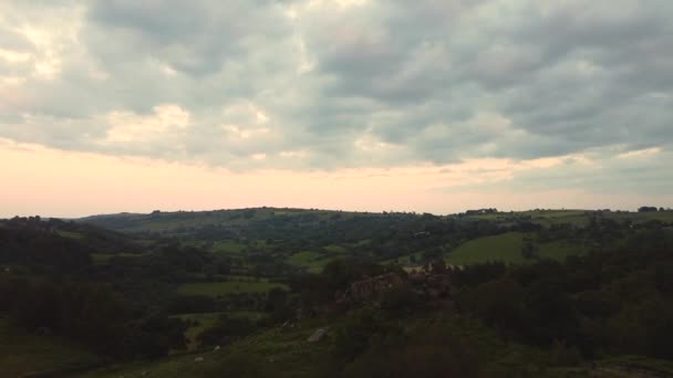 Sunset Robins Hood Stride National Park Peak District Angliában Egyesült — Stock videók