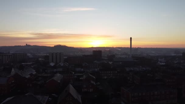 Sunrise Morning City England Burton Trent 2022 — Stockvideo