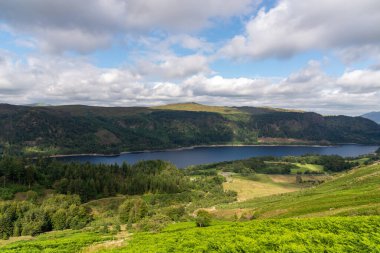 National Park Lake District, Helvellyn Hills, view while climbing Lake Thirlmere and Red Tarm, crossing Striding Edge and Swirral Edge during fog, 2022.