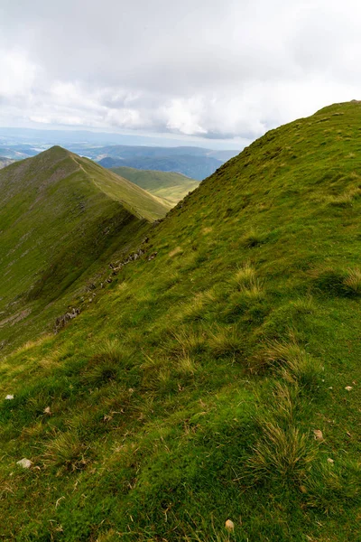 National Park Lake District Helvellyn Hills View While Climbing Lake — Stock fotografie