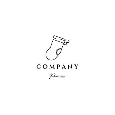 çorap çizgisi sanat simgesi logosu minimalist vektör illüstrasyon tasarımı