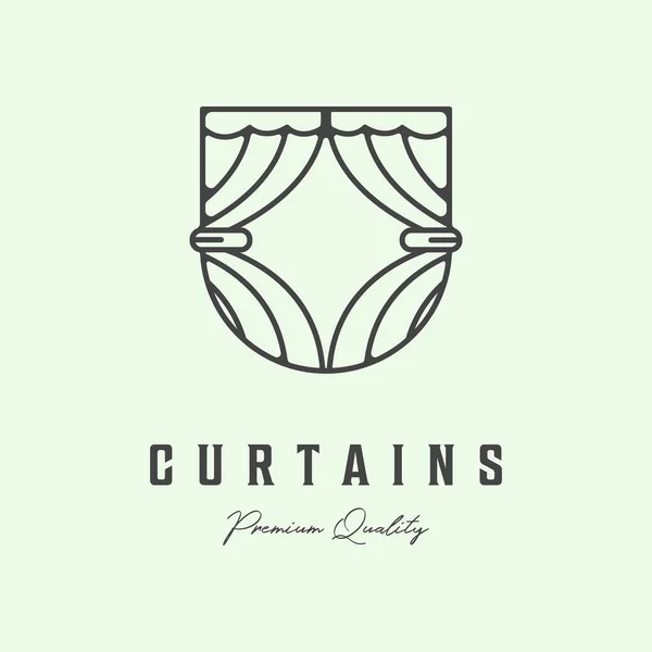 perde çizgisi tasarımı sanat vektör simgesi logosu minimalist illüstrasyon