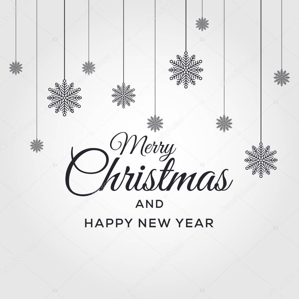 Merry Christmas and Happy New Year vector Background Xmas design