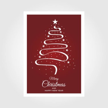 Mutlu Noeller ve mutlu yıllar kırmızı zemin, tatil kartı tasarımı.