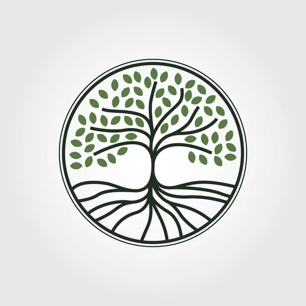 Значок Вектора Дерева Дизайн Логотипа Векторных Деревьев Природы Стиль Line — стоковый вектор