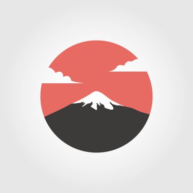 Fuji Dağı Japon peyzaj vektörü