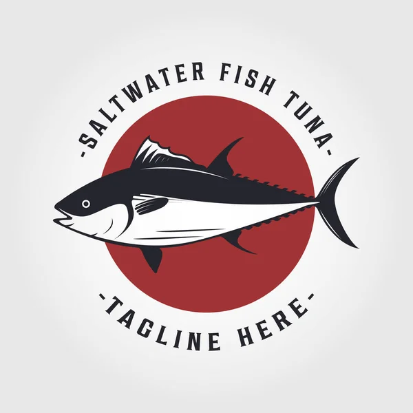 Ton Balığı Deniz Ürünleri Restoranı Logo Taşıyıcı Illüstrasyonu Telifsiz Stok Vektörler