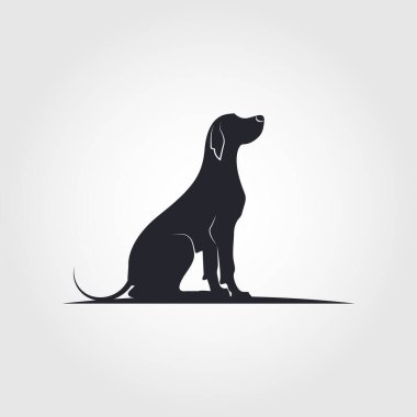 Köpek simgesi tasarım vektör şablonu. İnsanın gerçek dostu.