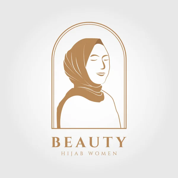 Muslim Woman Cute Smile Beautiful Woman Wearing Hijab Vector Illustration — Archivo Imágenes Vectoriales