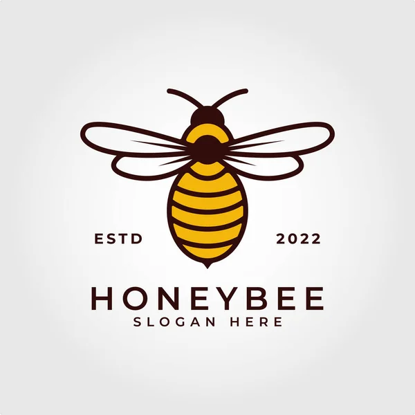 Вектор Оформления Логотипа Пчелы — стоковый вектор