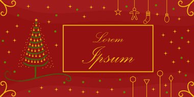 Mutlu noeller ve mutlu yeni yıl arkaplan şablonu çizim tasarımı