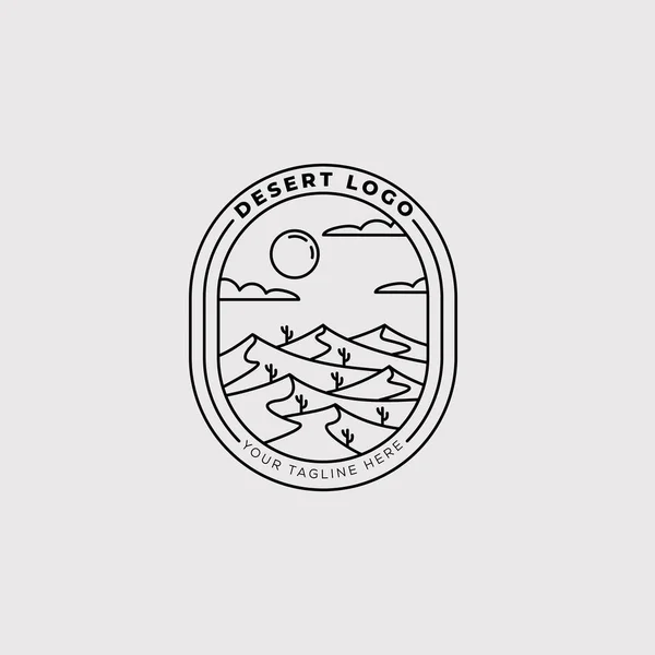 Дизайн Векторной Иллюстрации Логотипа Пустыни Пустыни — стоковый вектор