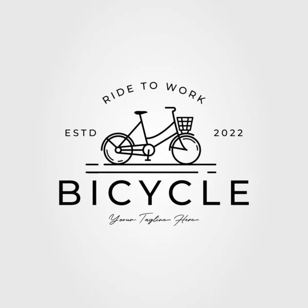 Складывающийся Велосипед Векторная Иллюстрация Логотипа Велосипеда Стоковая Иллюстрация