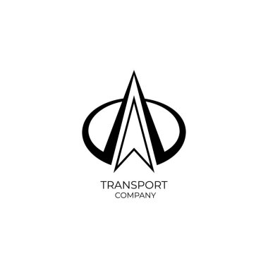 Nakliye şirketi logosu beyaz arkaplanda izole edildi