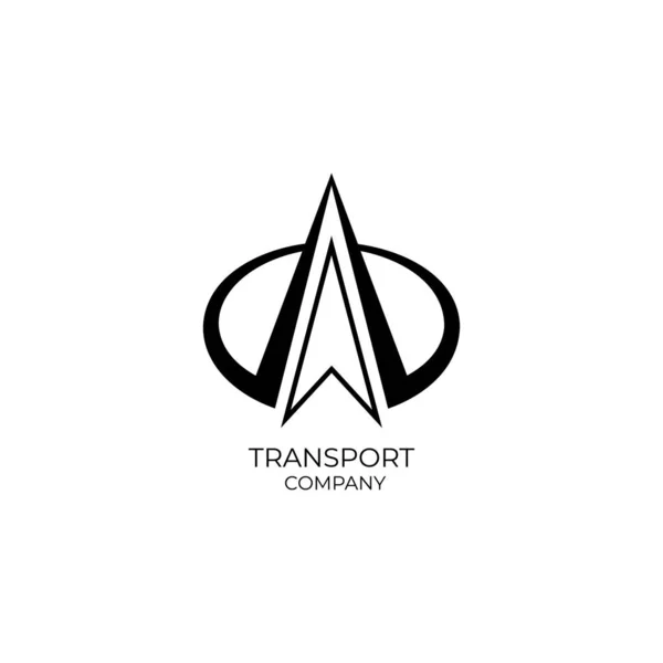 白色背景隔离的运输公司标志 — 图库矢量图片