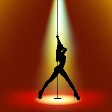 Polonyalı dansçı. Polonyalı dansçı silueti. Trip silueti. Trip dansçısı.
