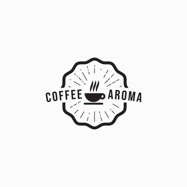 Minimalist Hot Coffee Cup Vector Illustration Logo Design Simple Coffee — ストックベクタ