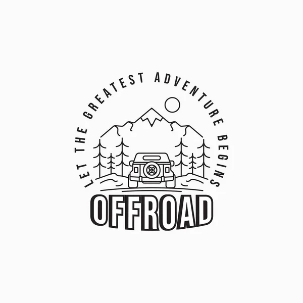 Offroad Mountain Adventure Travel Logo Design Travel Industry Minimalist Line Векторная Графика