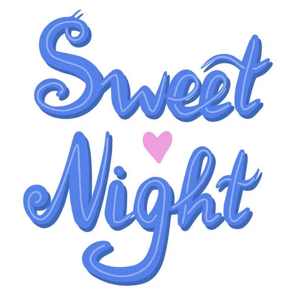 Dibujado Mano Letras Caligráficas Coloridas Deseo Buenas Noches Dulces Sueños — Vector de stock