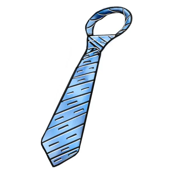 Ilustración dibujada vectorial de una corbata de hombre en tonos de azul, ilustración de moda — Archivo Imágenes Vectoriales