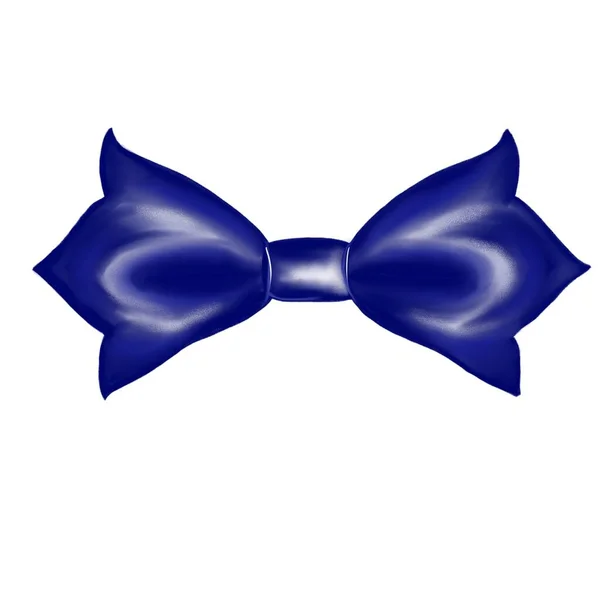 Illustration vectorielle du nœud papillon masculin en couleur bleue, illustration tendance — Image vectorielle