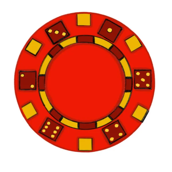 Vector illustration of red poker chips — Stock Vector