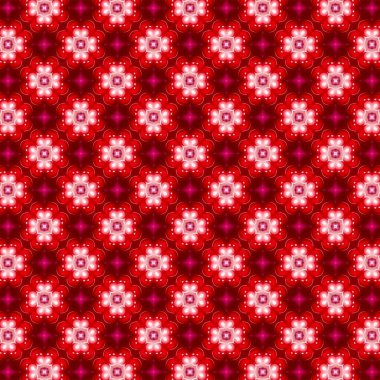 Çiçek elementleri ile vektör kırmızı desen