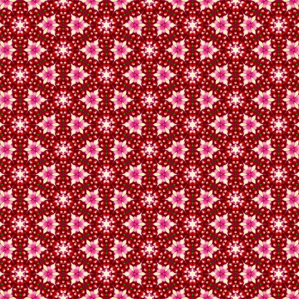 Padrão têxtil vetorial com elementos geométricos em vermelho, design gráfico simples — Vetor de Stock