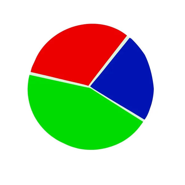 Ilustrasi Vektor Diagram Pie Dalam Warna Yang Diisolasi Pada Latar - Stok Vektor