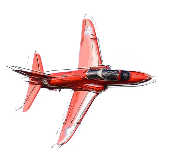 Grafisches Flugzeug Bae Hawk — Stockfoto