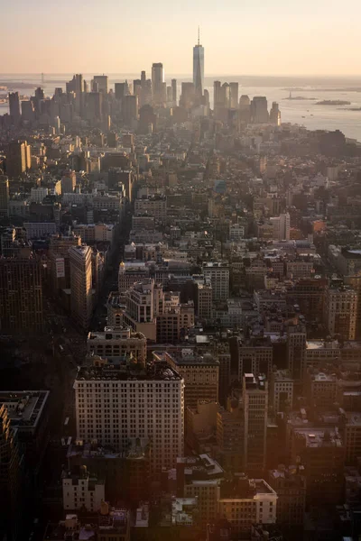 Panorama Aérien New York Haut Empire State Building Avec Look — Photo