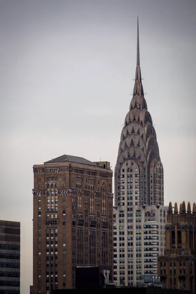 New York New York Bulutlu Bir Günde Chrysler Binası — Stok fotoğraf