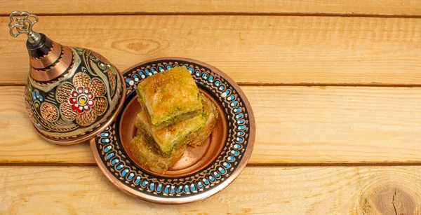 Detailní Záběr Tradiční Turecký Dezert Baklava Tento Druh Baklavy Zvaný — Stock fotografie