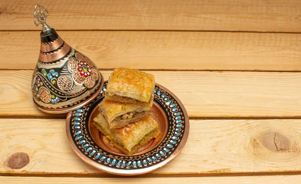 Detailní Záběr Tradiční Turecký Dezert Baklava Tento Druh Baklavy Zvaný — Stock fotografie