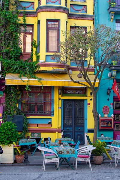 Istanbul Turkey May 2019 이스탄불 술타나흐 대부분의 관광지에 색깔의 카페에 스톡 이미지