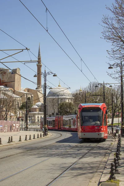 Istanbul Turkey Aprl 2020 Istanbul Kollektivtrafik Spårvagn Tunnelbana Spårvagnslinje Gamla — Stockfoto