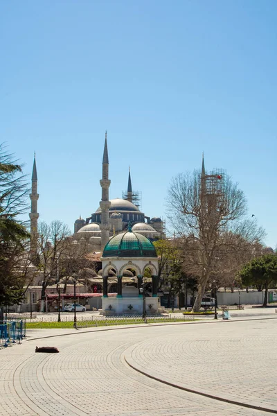 Istanbul Turkey Aprl 2020 Δημοφιλές Μέρος Μπλε Τζαμί Γνωστό Και — Φωτογραφία Αρχείου