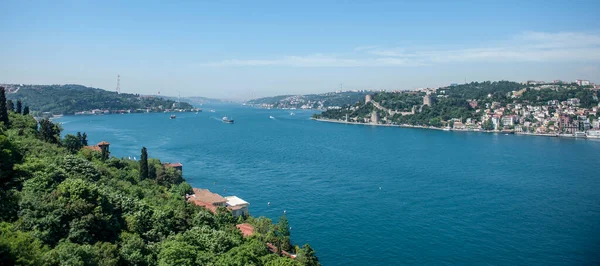 Blick Vom Himmel Auf Den Bosporus Erstaunliche Istanbul Landschaften Jeder — Stockfoto