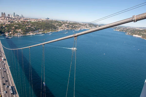 Κωνσταντινούπολη Τουρκία Οκτωβρίου 2011 Γέφυρα Βοσπόρου Γνωστή Και Γέφυρα Μαρτύρων — Φωτογραφία Αρχείου