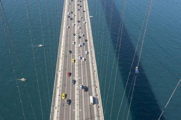 Κωνσταντινούπολη Τουρκία Οκτωβρίου 2011 Γέφυρα Βοσπόρου Γνωστή Και Γέφυρα Μαρτύρων — Φωτογραφία Αρχείου