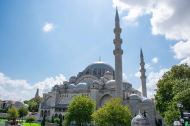 Süleyman Camii 'nin günlük görünümü, İstanbul ve Türkiye.
